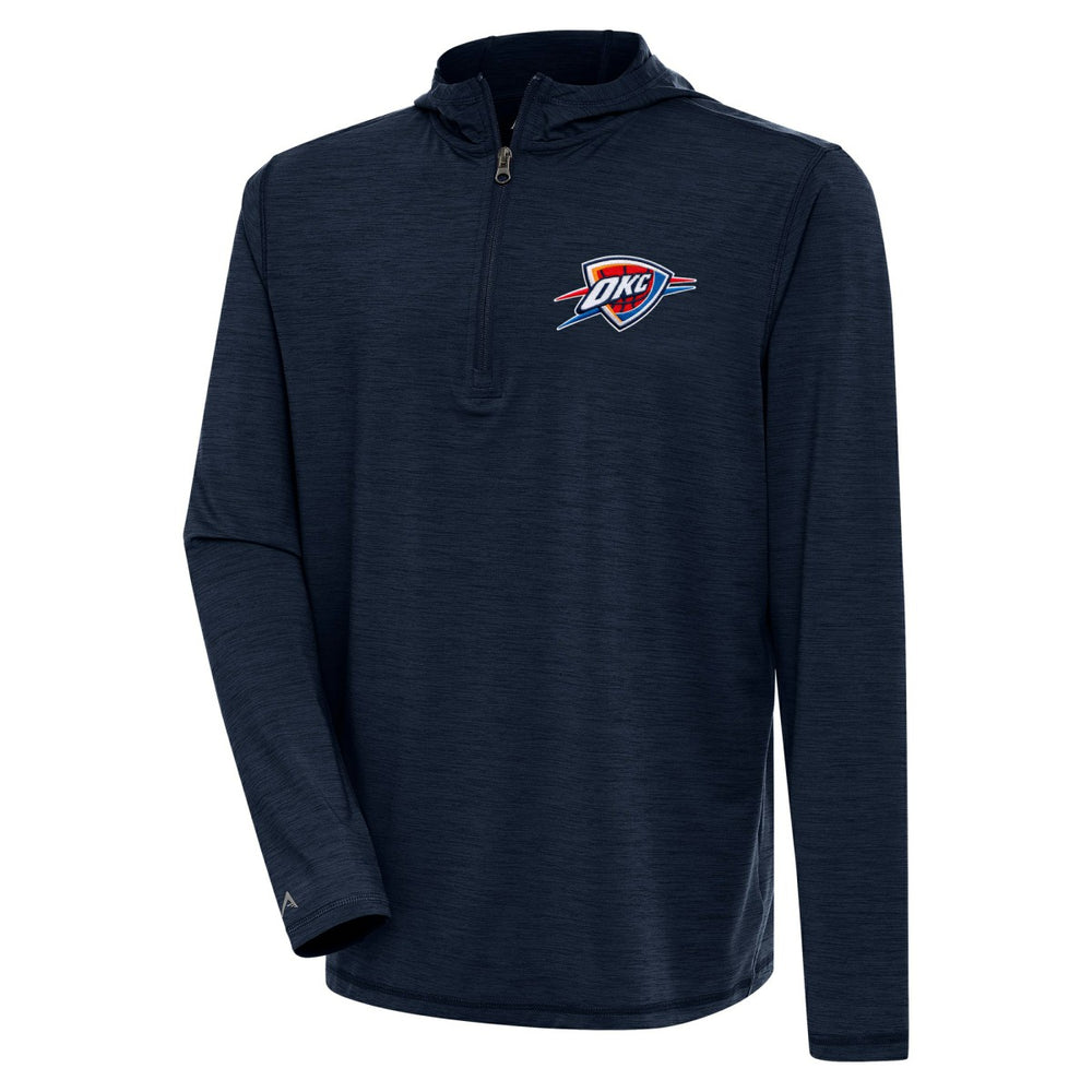 Oklahoma City Thunder Antigua Tidy Quarter-Zip Lightweight Pullover Top - Heather Navy on sale