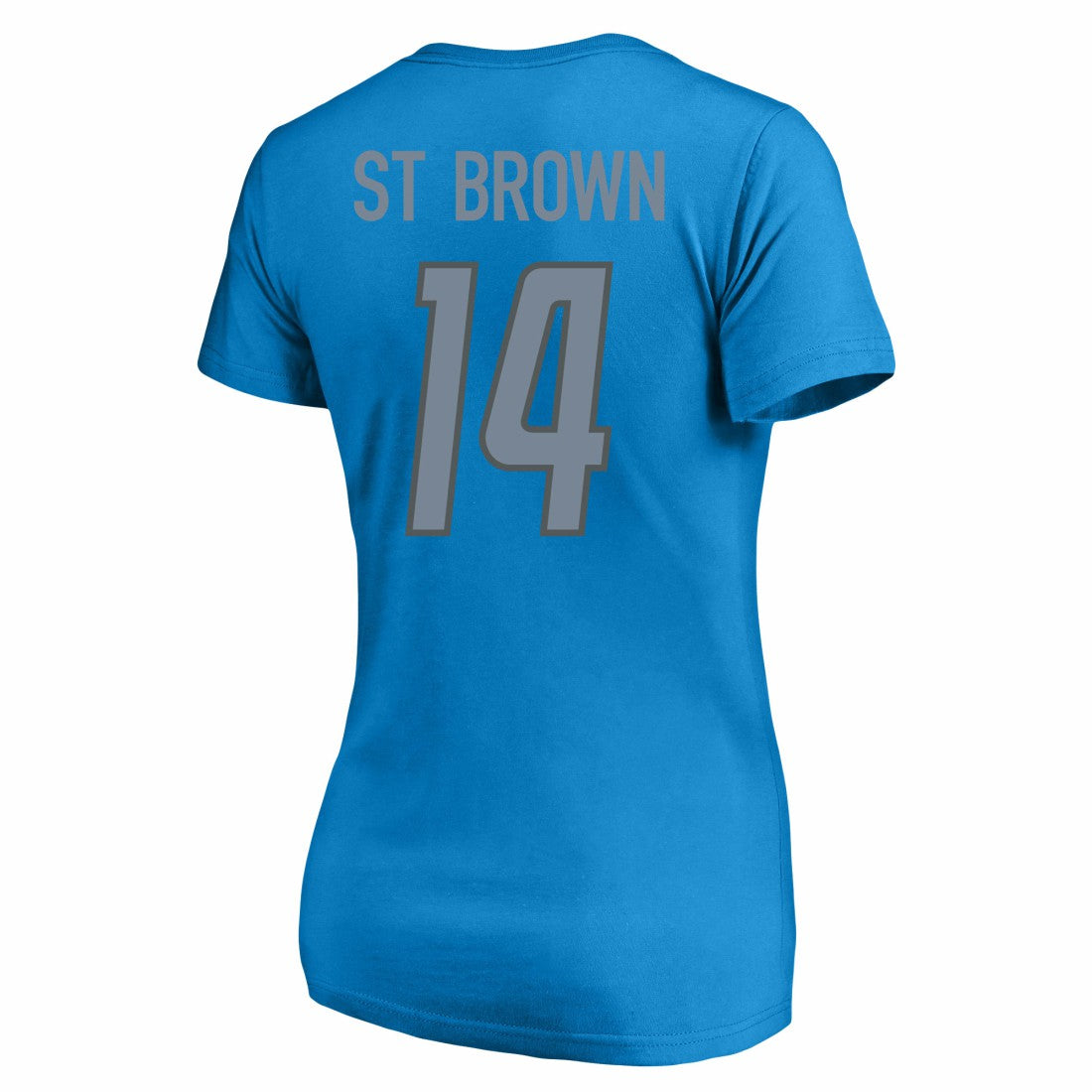 Amon-Ra St. Brown Detroit Lions Women's Plus Size Name & Number V-Neck T-Shirt - Blue sale