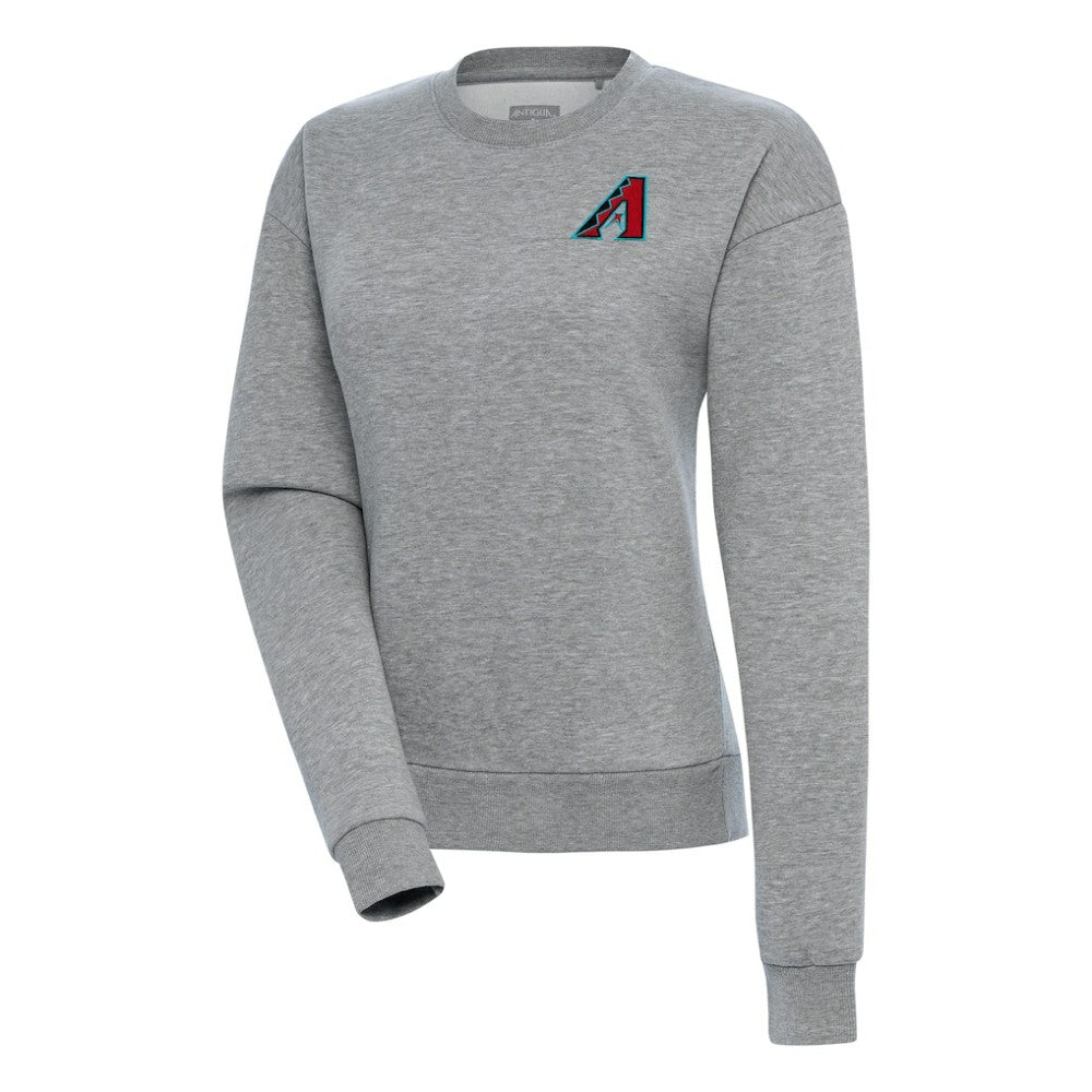 Arizona Diamondbacks Antigua Women's  Victory Crewneck Pullover Sweatshirt - Heather Gray