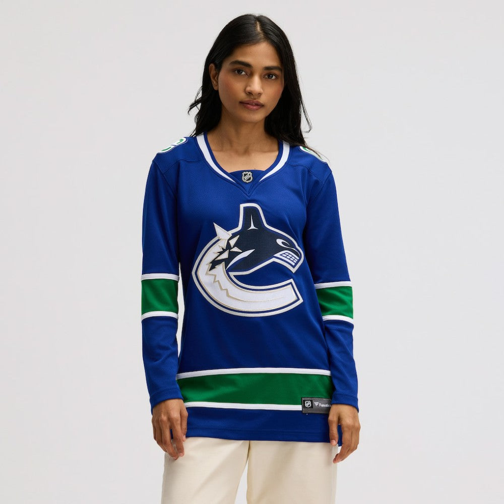 Vancouver Canucks Fanatics Women's Premier Breakaway Jersey - Blue Jerseys