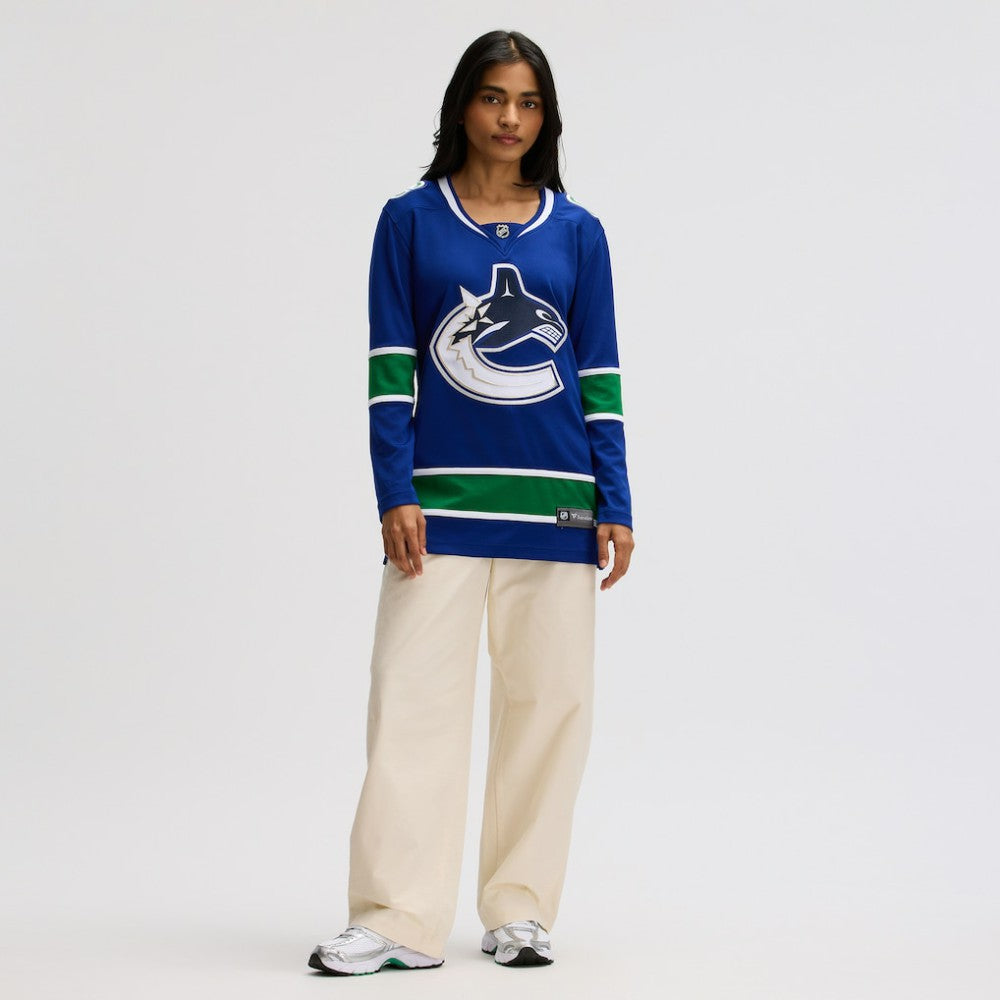 Vancouver Canucks Fanatics Women's Premier Breakaway Jersey - Blue Jerseys