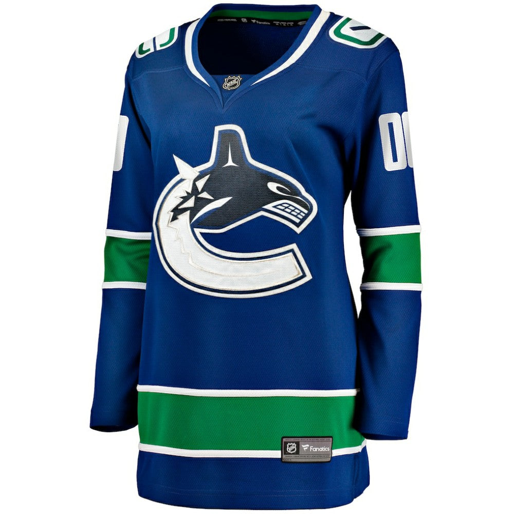 Vancouver Canucks Fanatics Women's Breakaway Custom Jersey - Blue Jerseys