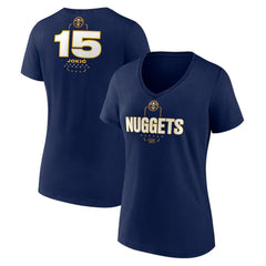 Nikola Jokic Denver Nuggets Women's Behind The Back Name & Number V-Neck T-Shirt sale - Navy online