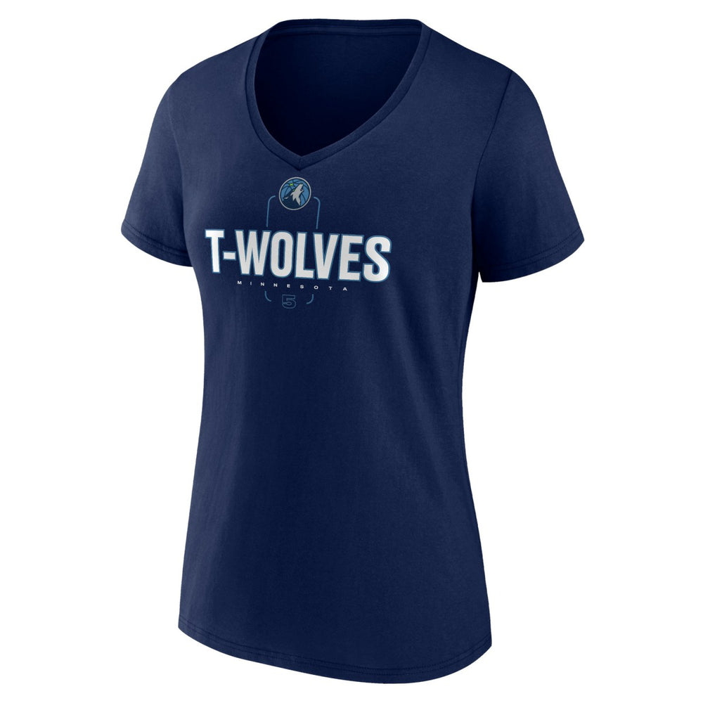 Anthony Edwards Minnesota Timberwolves Women's Behind The Back Name & Number V-Neck T-Shirt - Navy discount