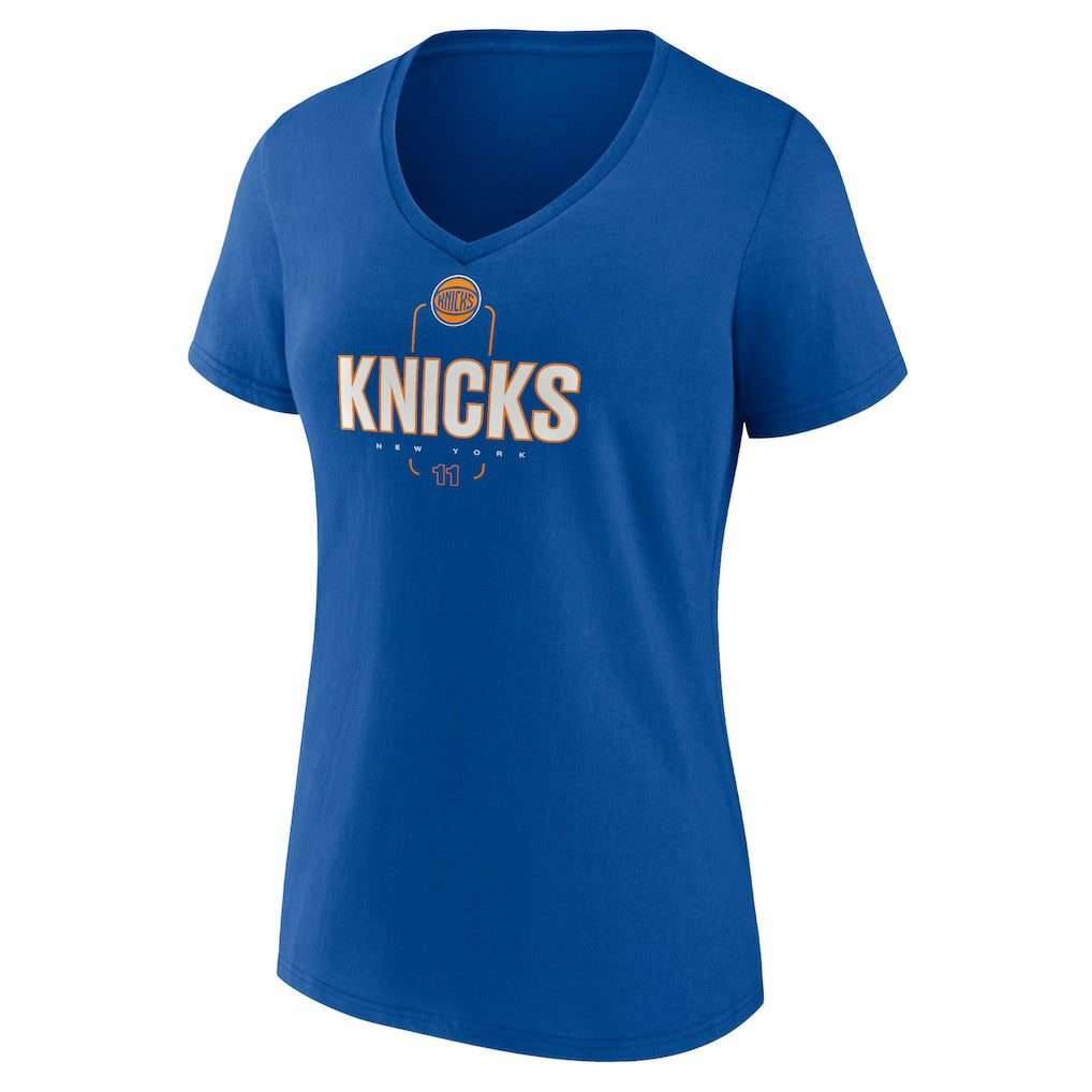 Jalen Brunson New York Knicks Women's Behind The Back Name & Number V-Neck T-Shirt - Royal sale