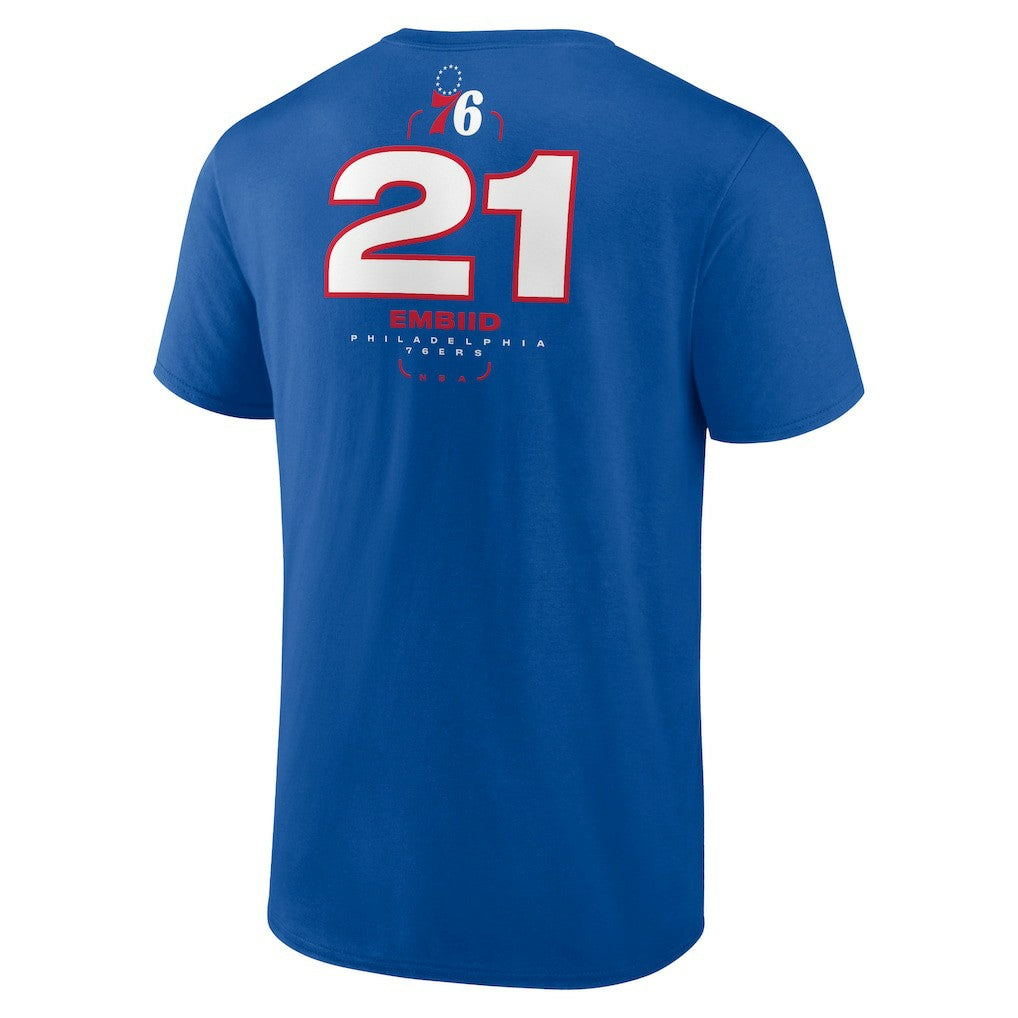 Joel Embiid Philadelphia 76ers Behind The Back Name & Number T-Shirt - Royal shop