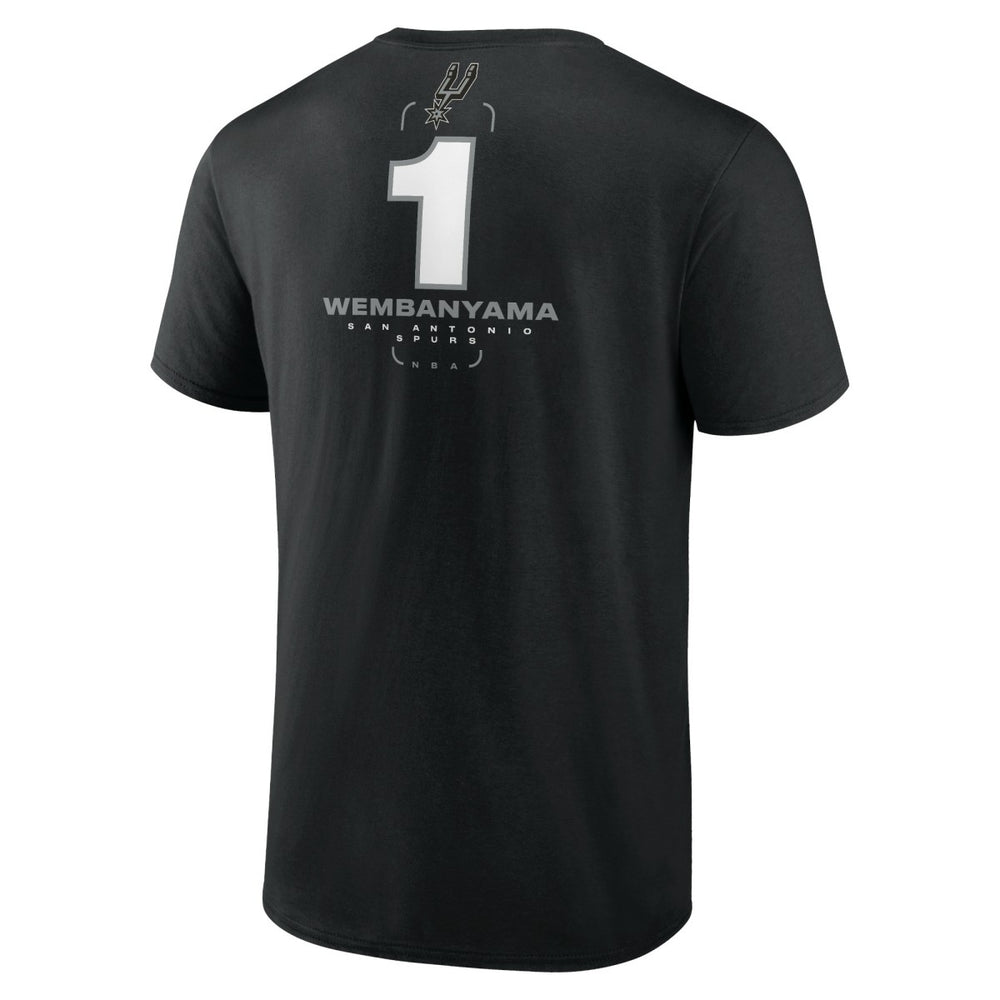 Victor Wembanyama San Antonio Spurs Behind The Back Name & Number T-Shirt - Black on sale