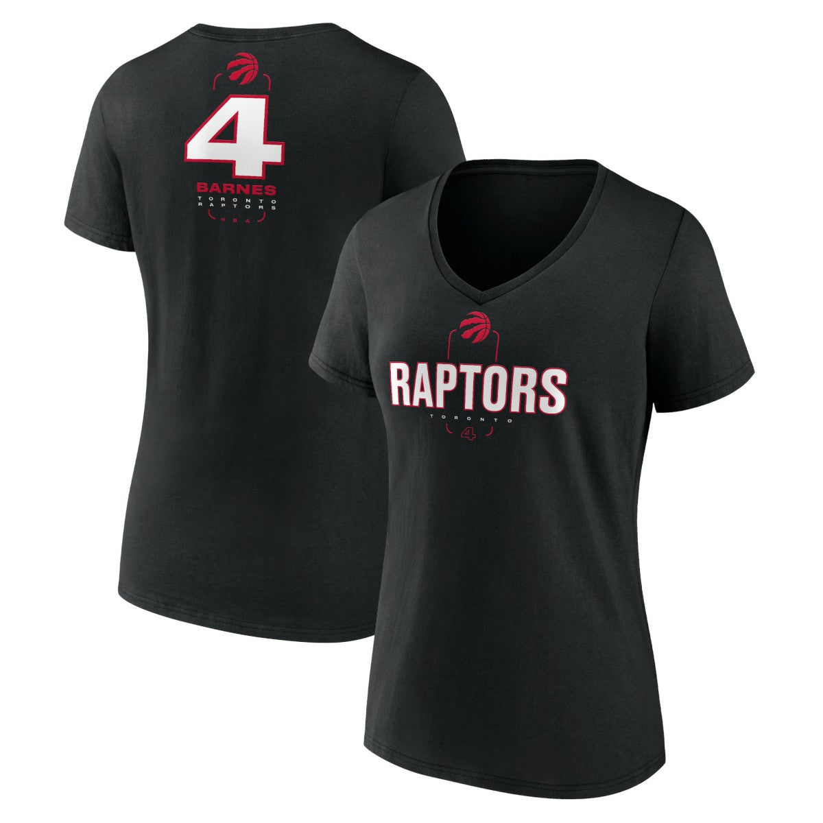 Scottie Barnes Toronto Raptors Women's Behind The Back Name & Number V-Neck T-Shirt - Black online