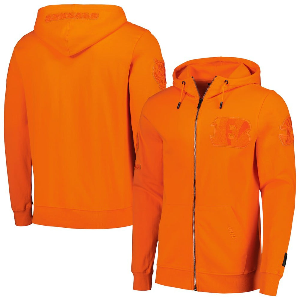Cincinnati Bengals Pro Standard Triple Tonal Full-Zip Hoodie - Orange for sale