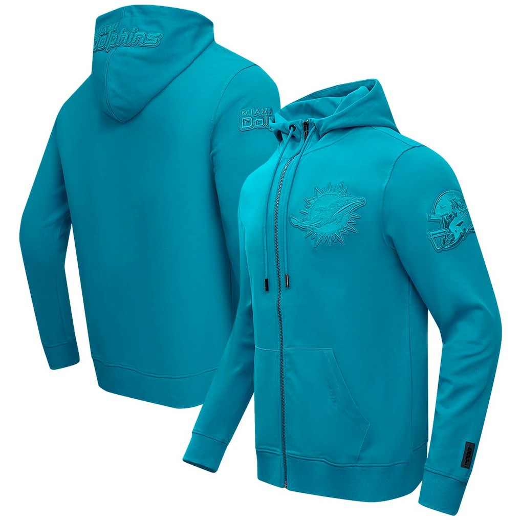 Miami Dolphins Pro Standard Triple Tonal Full-Zip Hoodie - Aqua discount