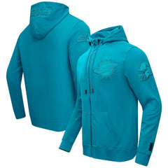 Miami Dolphins Pro Standard Triple Tonal Full-Zip Hoodie - Aqua discount