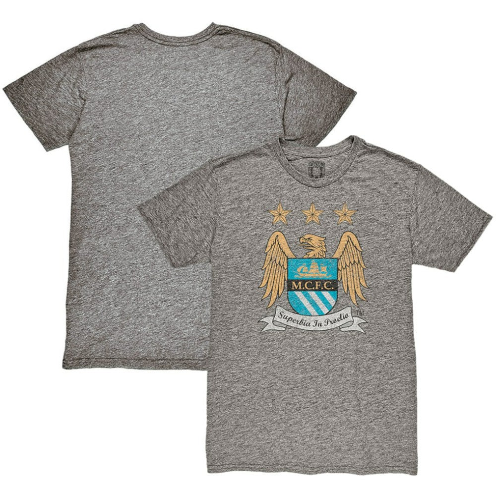 Manchester City 1863FC Retro Crest T-Shirt - Heather Gray shop