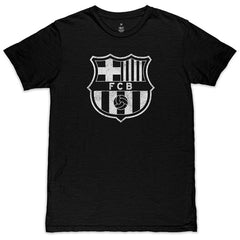 Barcelona 1863FC Mono Crest Slub T-Shirt - Black cheap