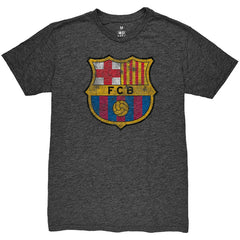 Barcelona 1863FC Color Crest Twisted Tri-Blend Slub T-Shirt - Heather Black for sale