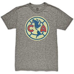Club America 1863FC Color Crest Twisted Tri-Blend Slub T-Shirt - Heather Gray cheap