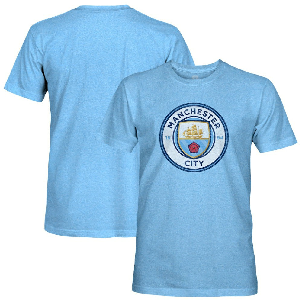Manchester City 1863FC Color Crest Twisted Tri-Blend Slub T-Shirt - Sky Blue outlet