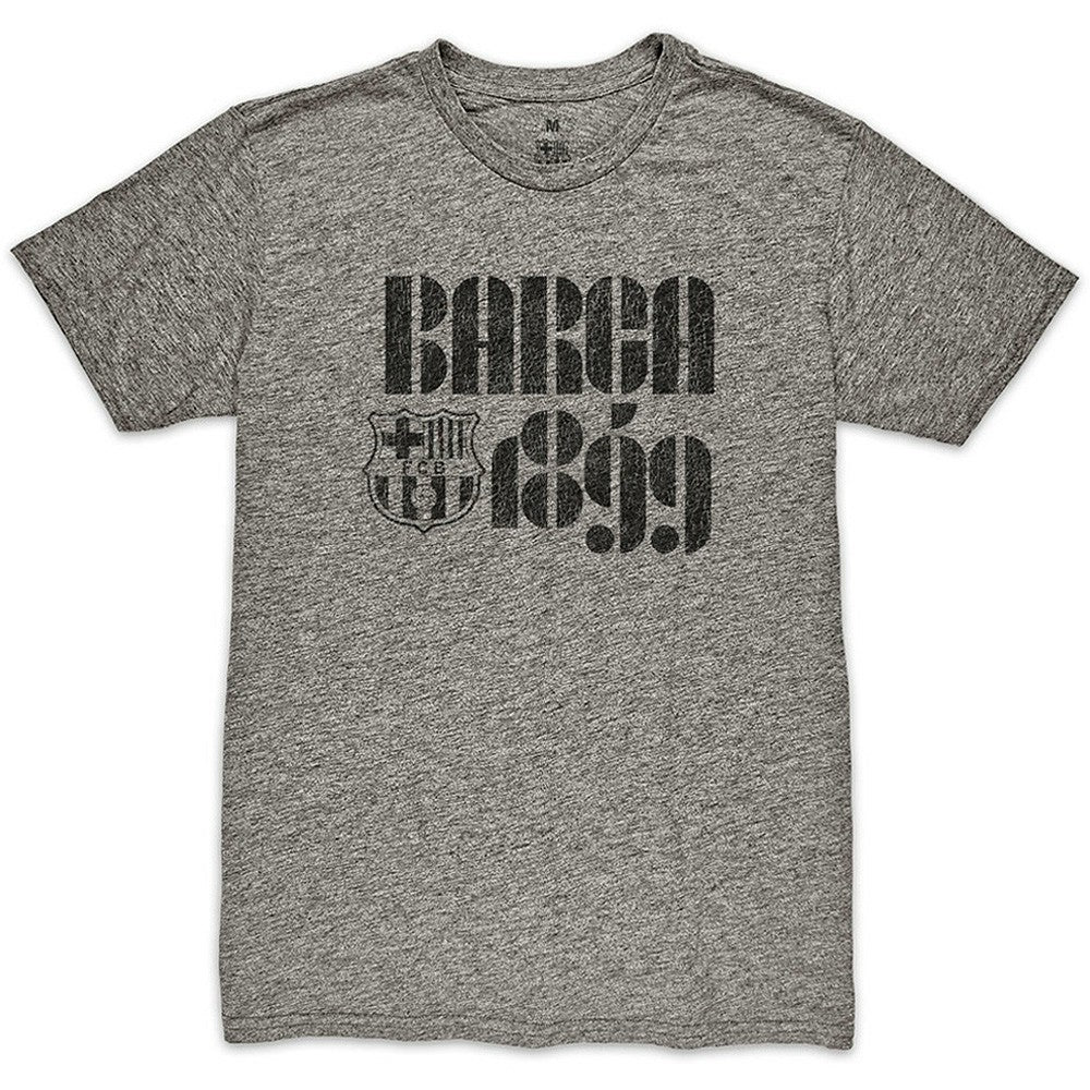 Barcelona 1863FC Retro Vibes Twisted Tri-Blend Slub T-Shirt - Heather Gray online