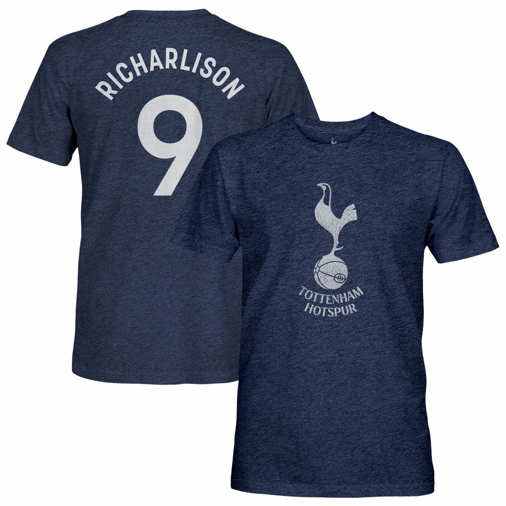 Richarlison Tottenham Hotspur 1863FC Player Name & Number Twisted Tri-Blend Slub T-Shirt - Heather Navy on sale