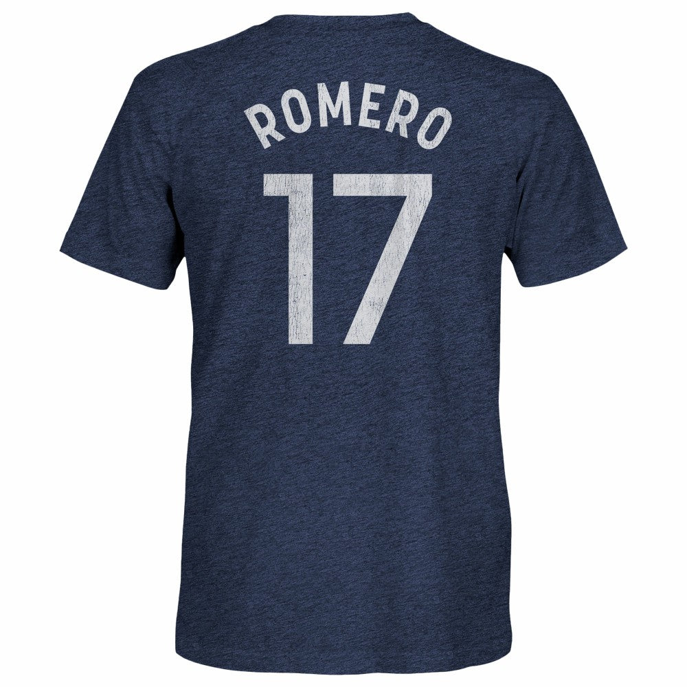 Cristian Romero Tottenham Hotspur 1863FC Player Name & Number Twisted Tri-Blend Slub T-Shirt - Heather Navy online