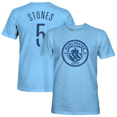 John Stones Manchester City 1863FC Player Name & Number Twisted Tri-Blend Slub T-Shirt - Sky Blue online