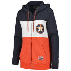 Houston Astros Women's Color Block Full-Zip Hoodie Jacket Navy