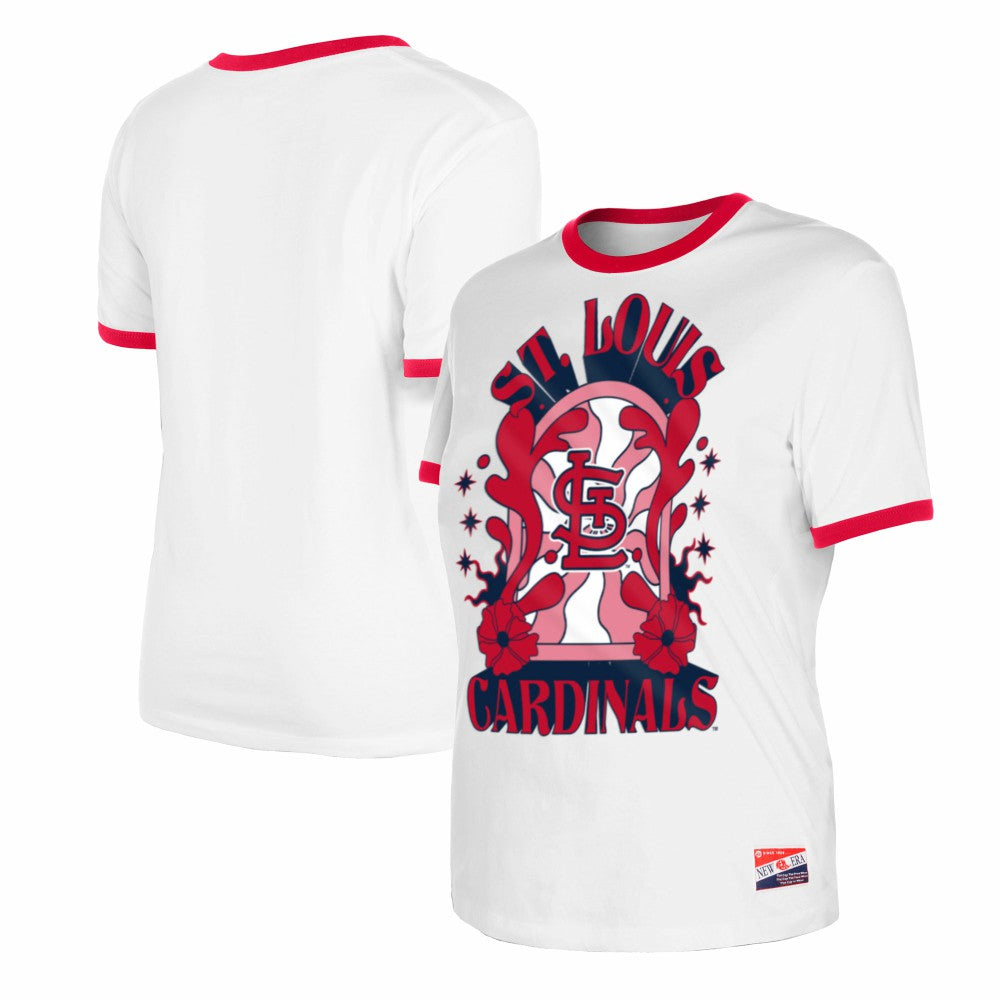 St. Louis Cardinals Women's Oversized Ringer T-Shirt White