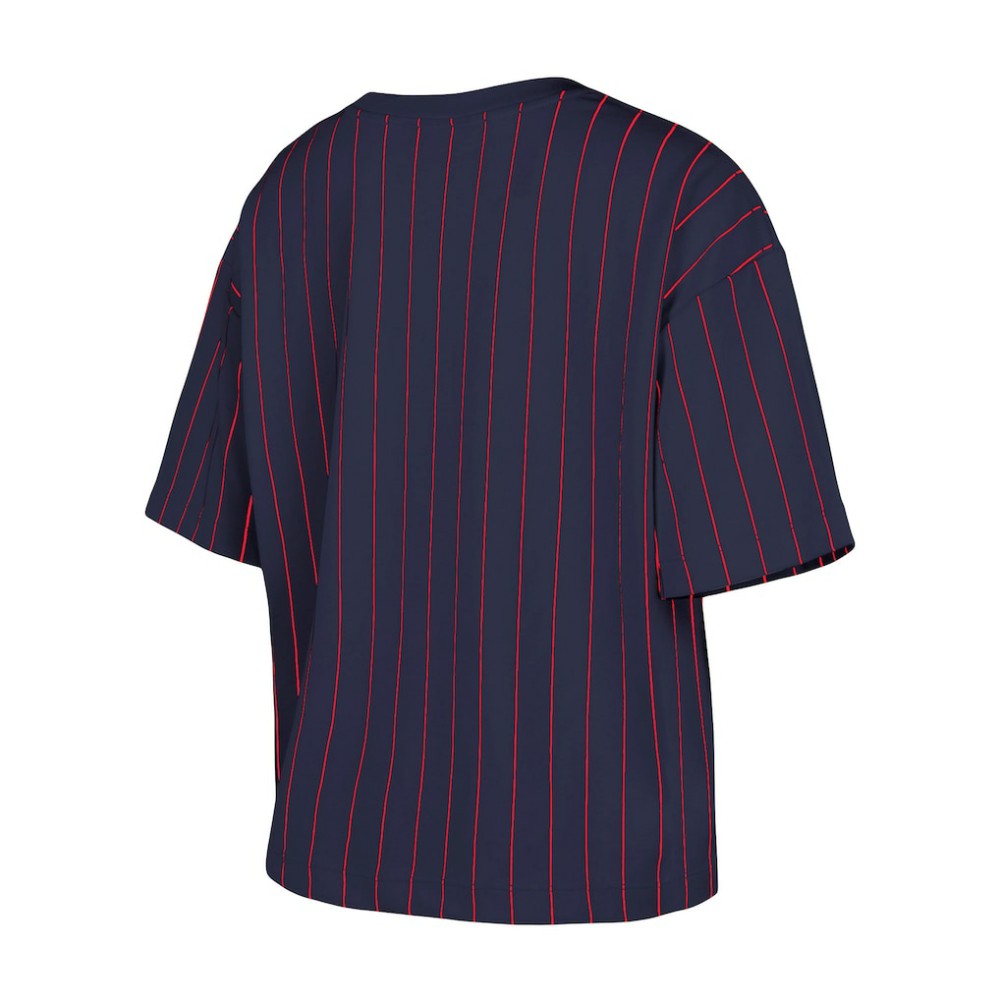 Boston Red Sox Women's Boxy Pinstripe T-Shirt Navy