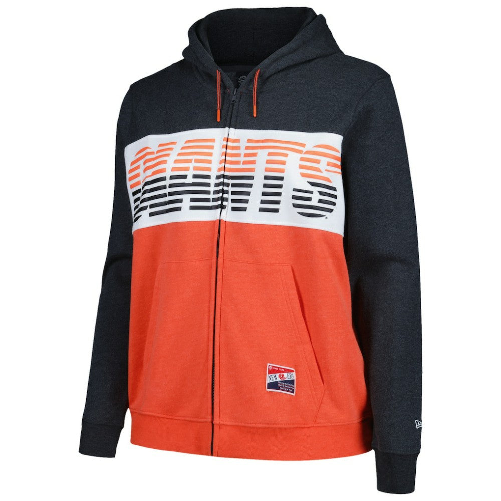 San Francisco Giants Women's Plus Size Color Block Full-Zip Hoodie Black