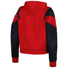 St. Louis Cardinals Women's Color Block Fleece Quarter-Zip Hoodie Red