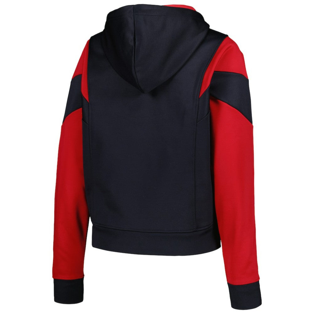 Boston Red Sox Women's Color Block Fleece Quarter-Zip Hoodie Navy