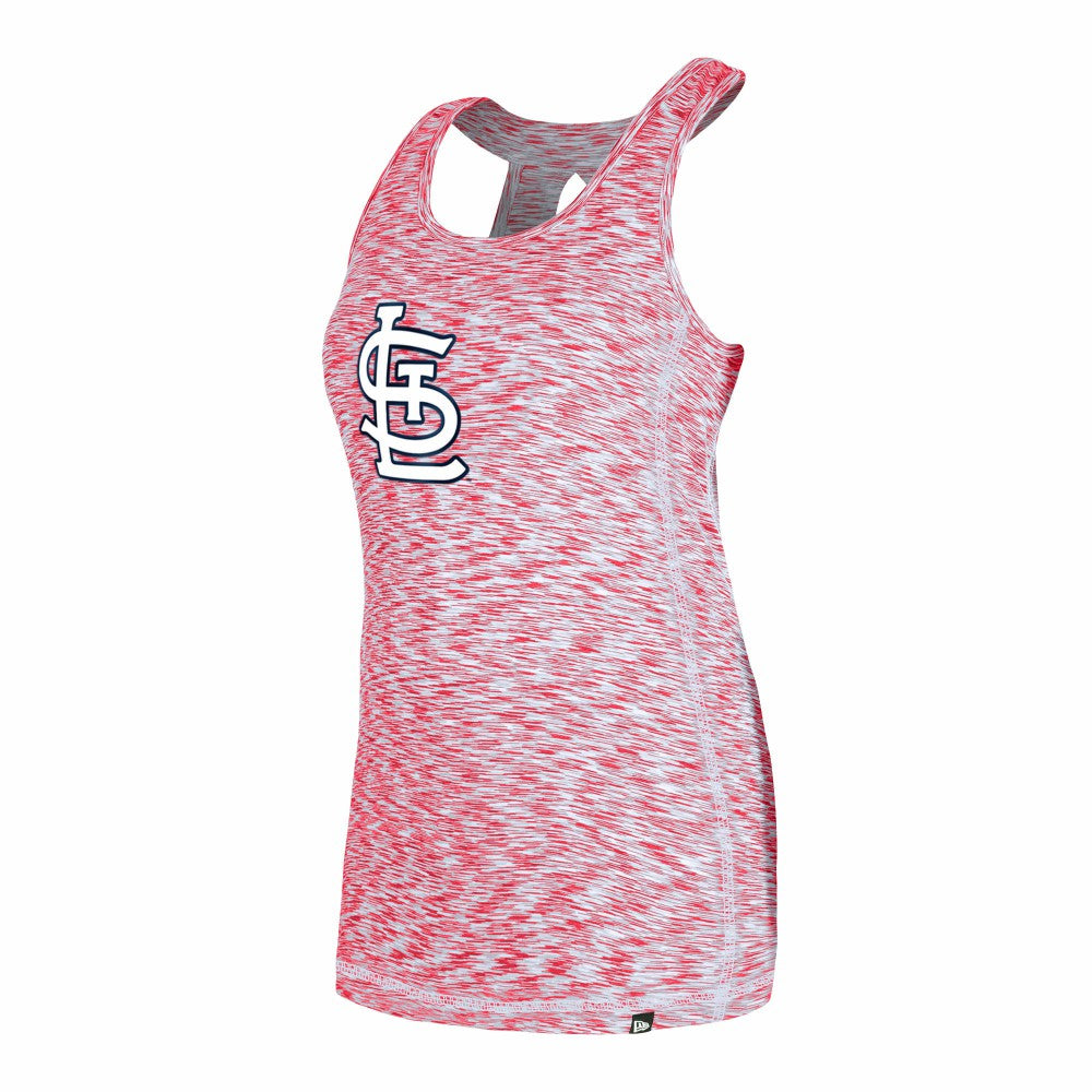 St. Louis Cardinals Women's Space Dye Keyhole Back Tank Top Red