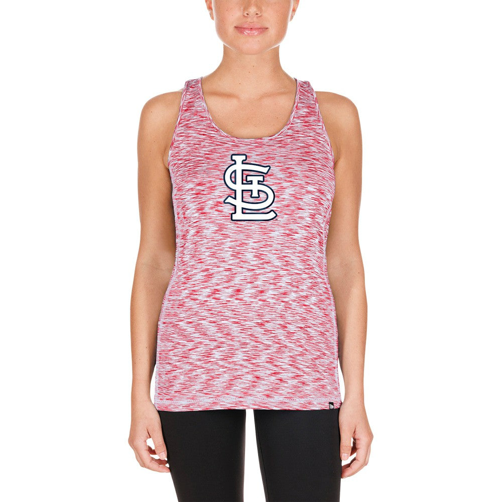 St. Louis Cardinals Women's Space Dye Keyhole Back Tank Top Red
