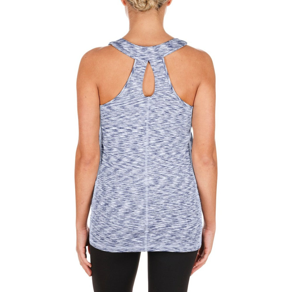 Los Angeles Dodgers Women's Space Dye Keyhole Back Tank Top Royal
