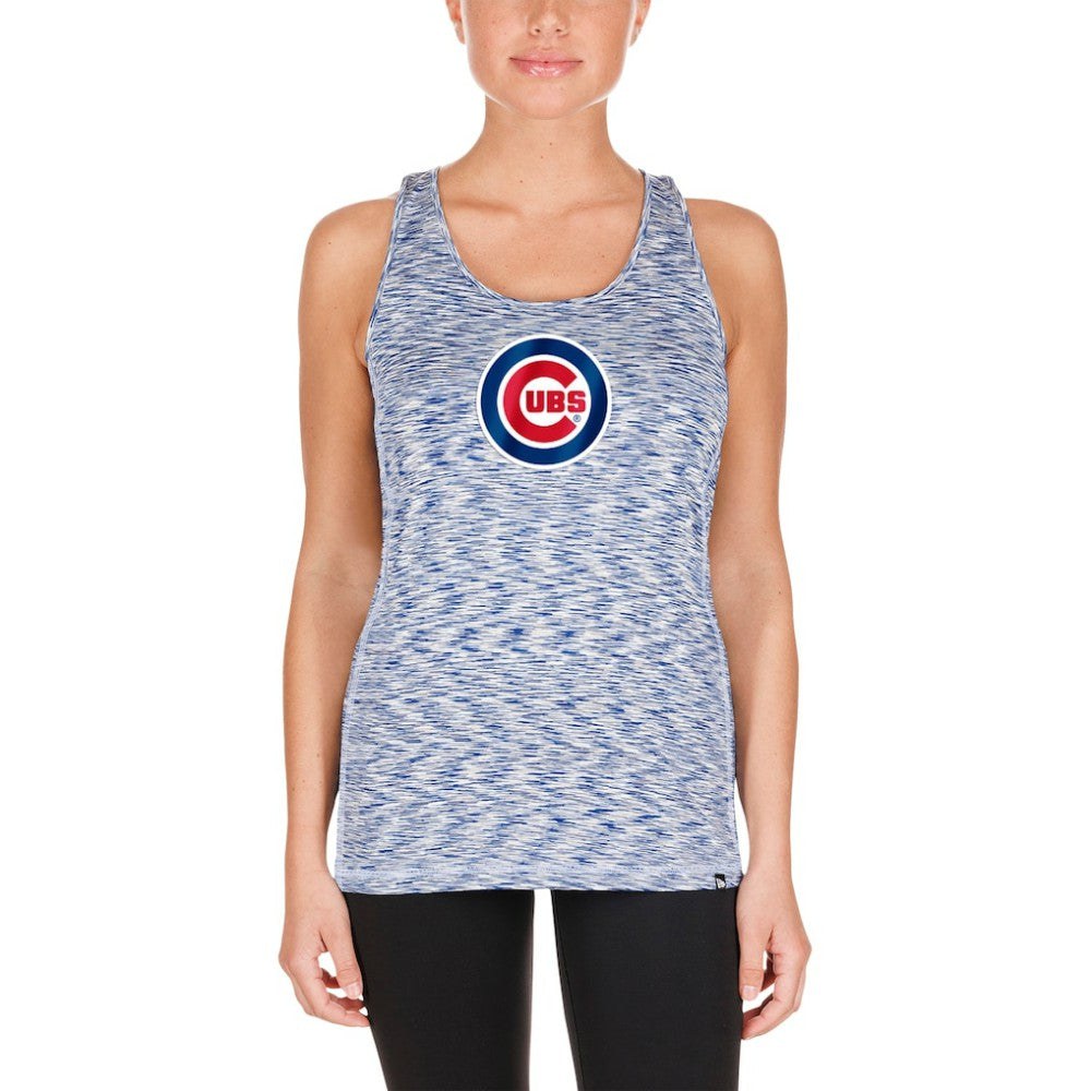 Chicago Cubs Women's Space Dye Keyhole Back Tank Top Royal