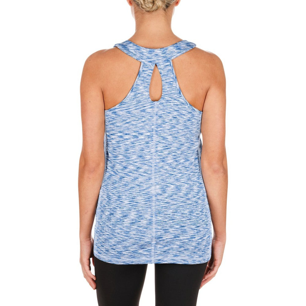 Chicago Cubs Women's Space Dye Keyhole Back Tank Top Royal