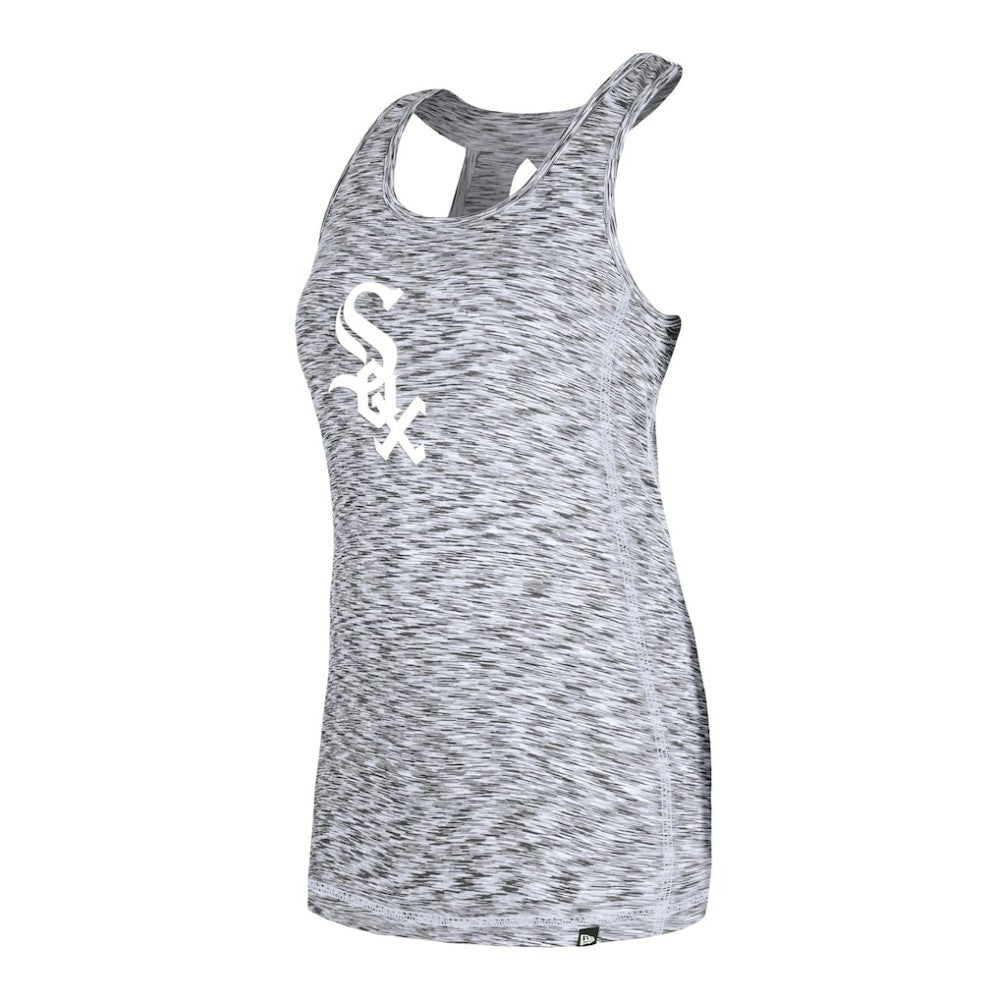 Chicago White Sox Women's Space Dye Keyhole Back Tank Top Black