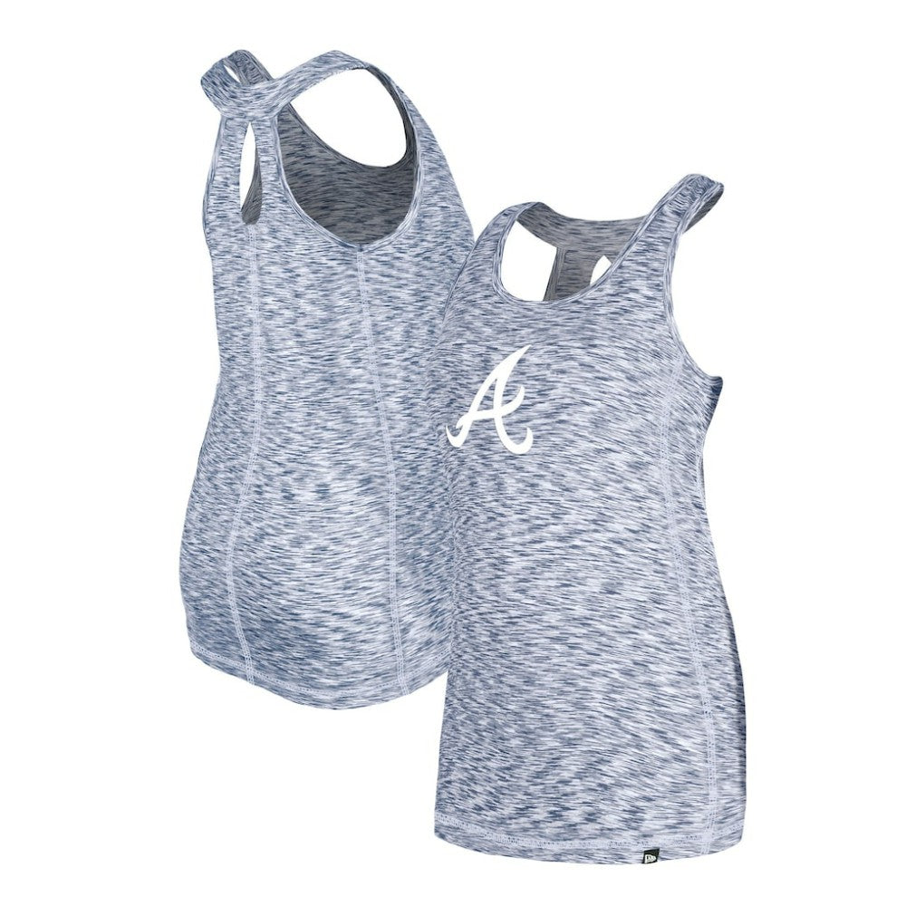 Atlanta Braves Women's Space Dye Keyhole Back Tank Top Navy