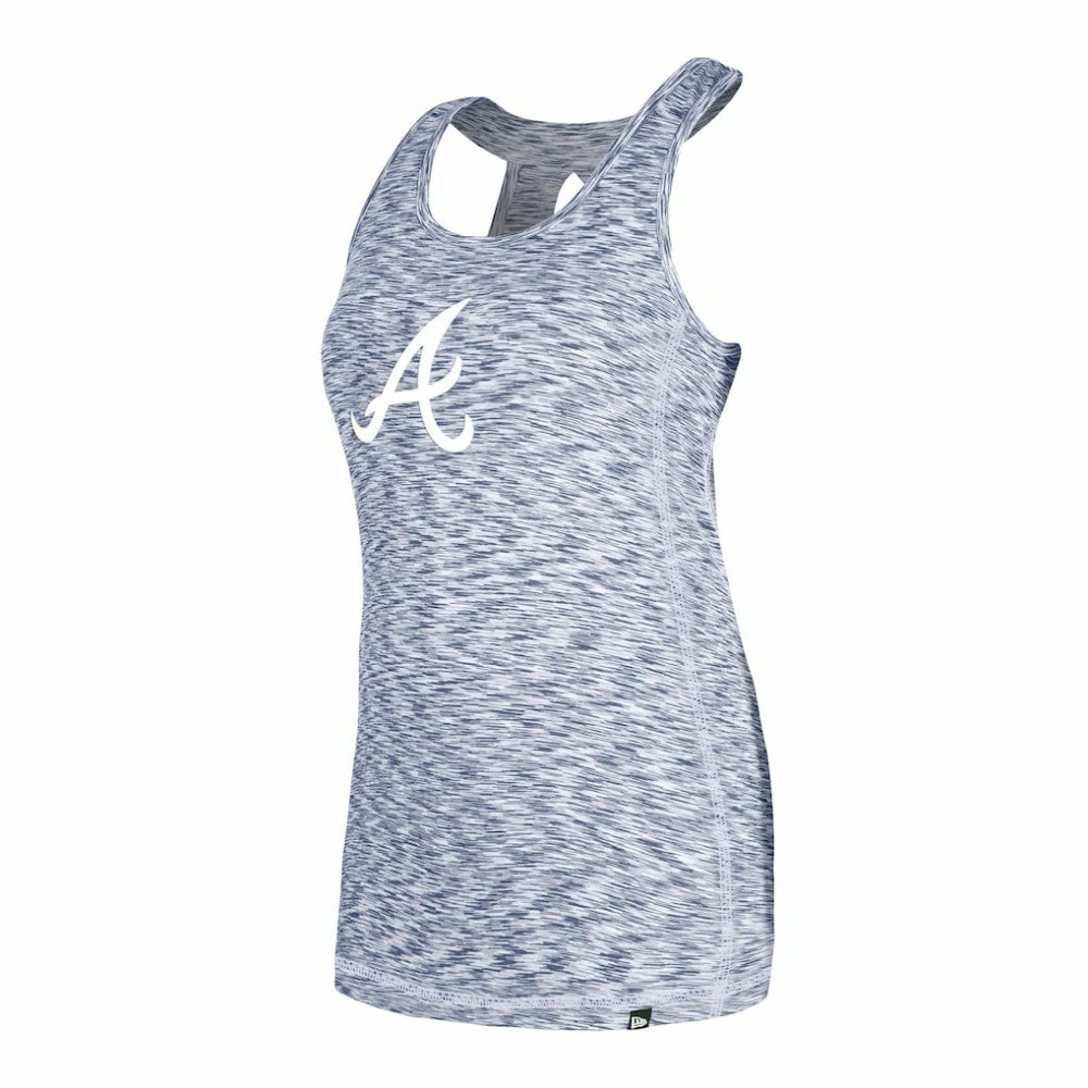 Atlanta Braves Women's Space Dye Keyhole Back Tank Top Navy