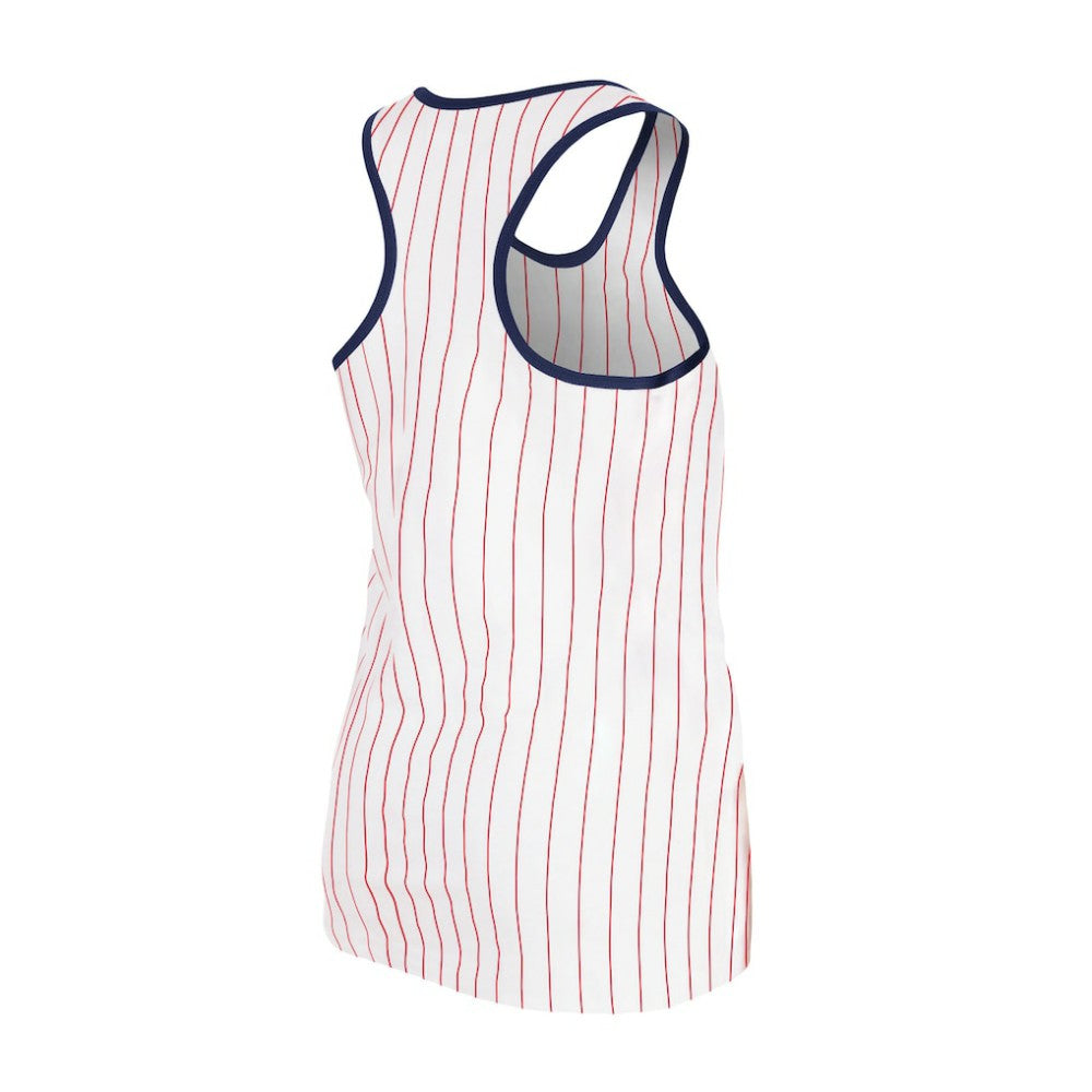St. Louis Cardinals Women's Sequin Pinstripe Racerback Tank Top White
