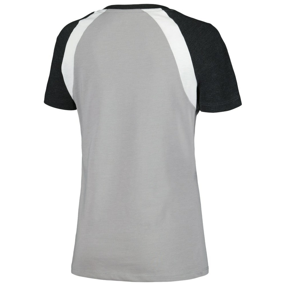 Chicago White Sox Women's Heathered Raglan V-Neck T-Shirt Gray