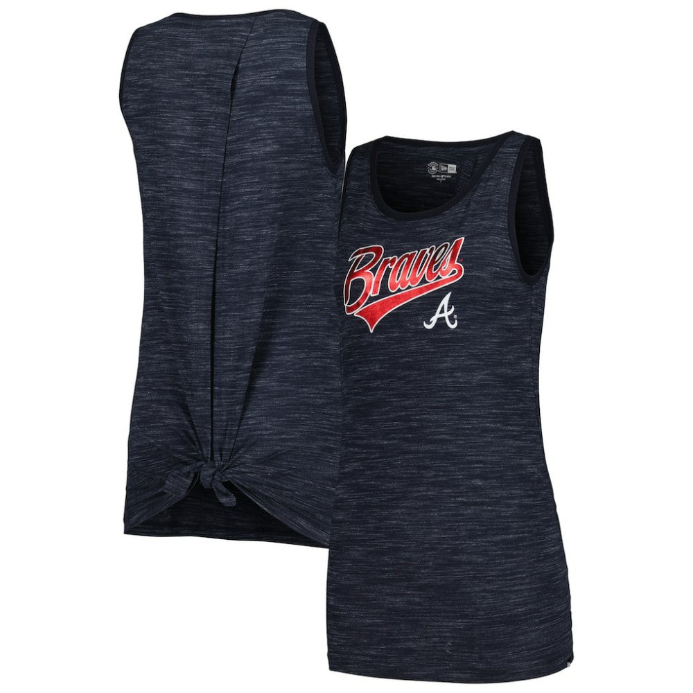 Atlanta Braves Women's Space-Dye Active Tank Top Navy
