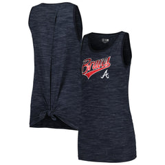 Atlanta Braves Women's Space-Dye Active Tank Top Navy