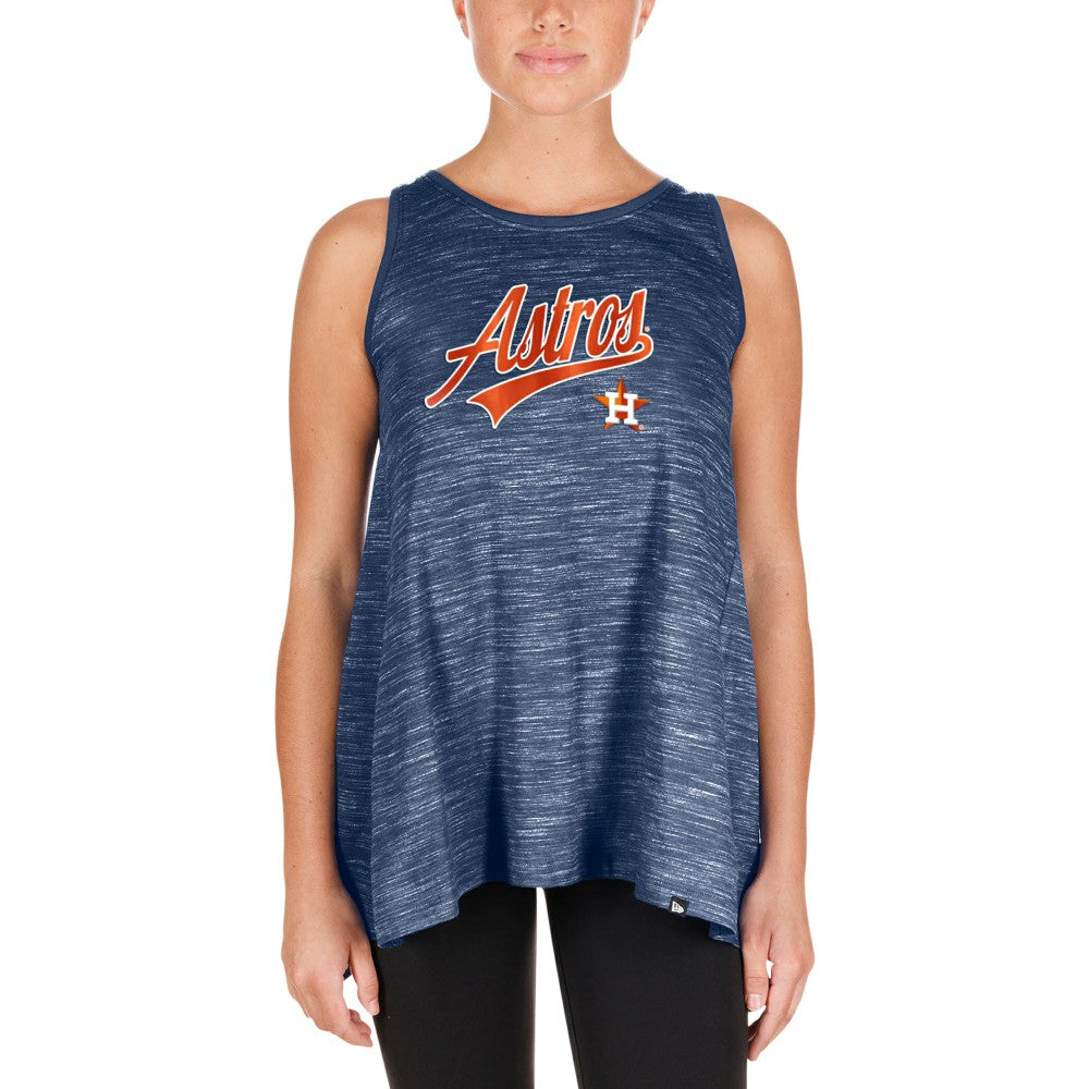 Houston Astros Women's Space-Dye Active Tank Top Navy