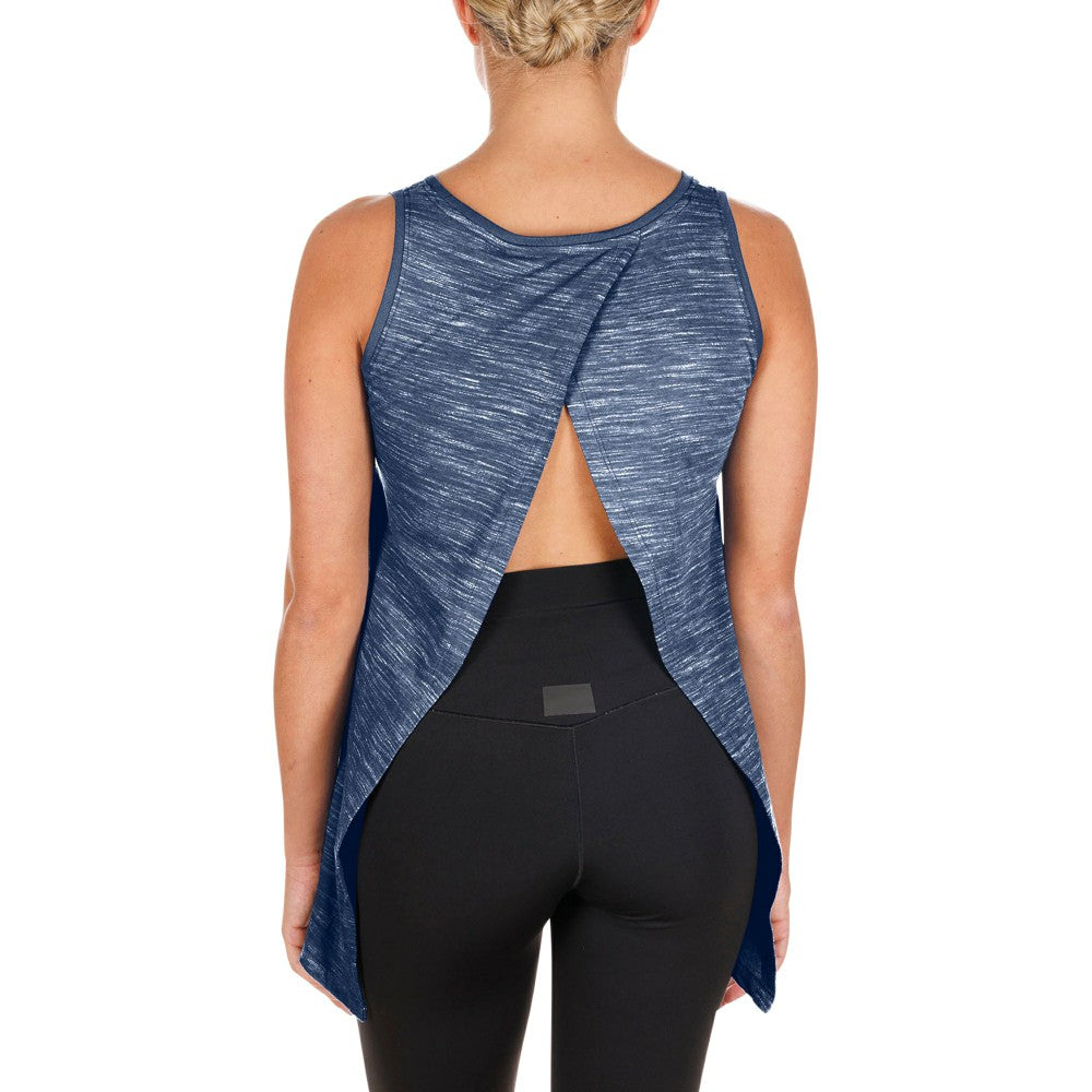 Houston Astros Women's Space-Dye Active Tank Top Navy