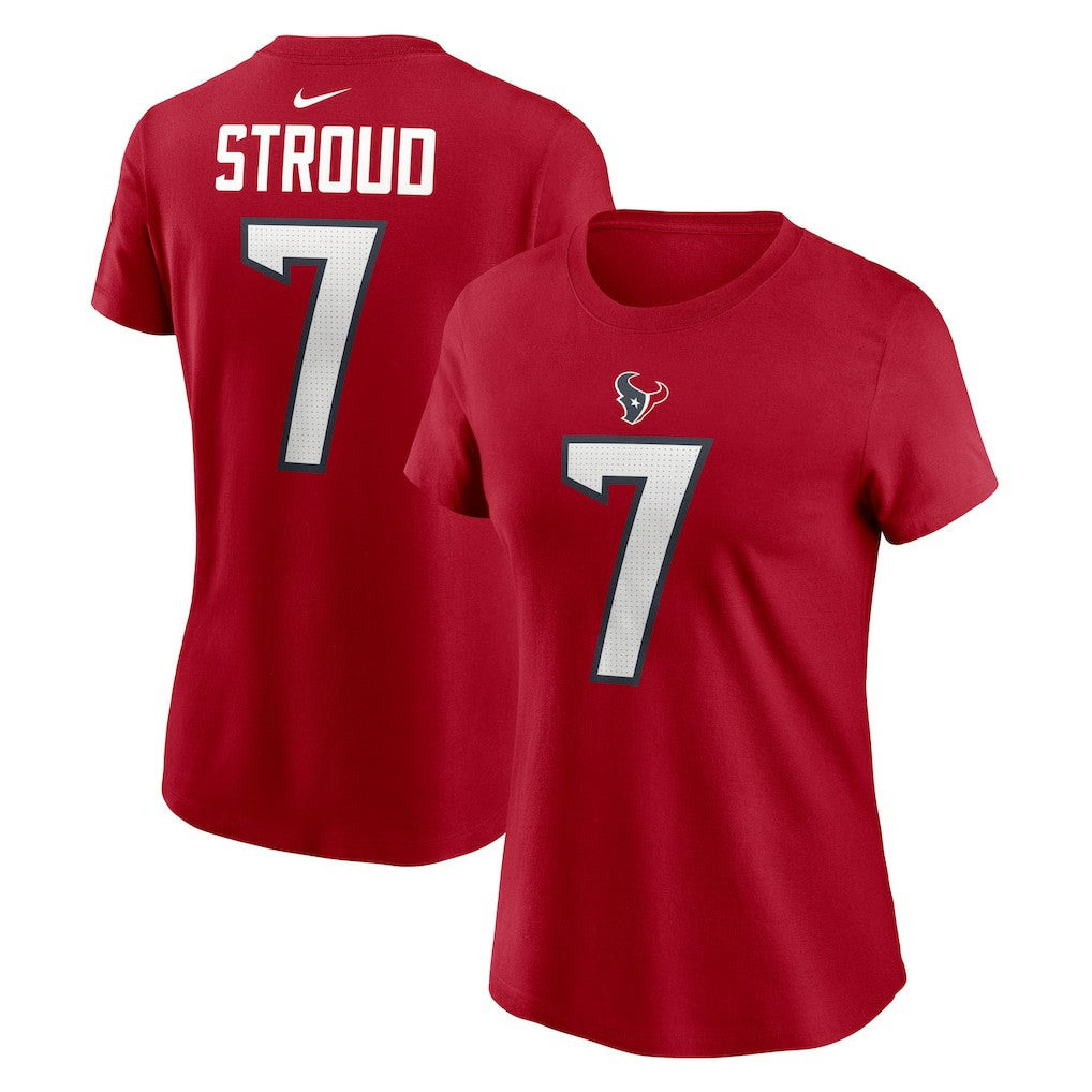 C.J. Stroud Houston Texans Women's Player Name & Number T-Shirt - Red cheap