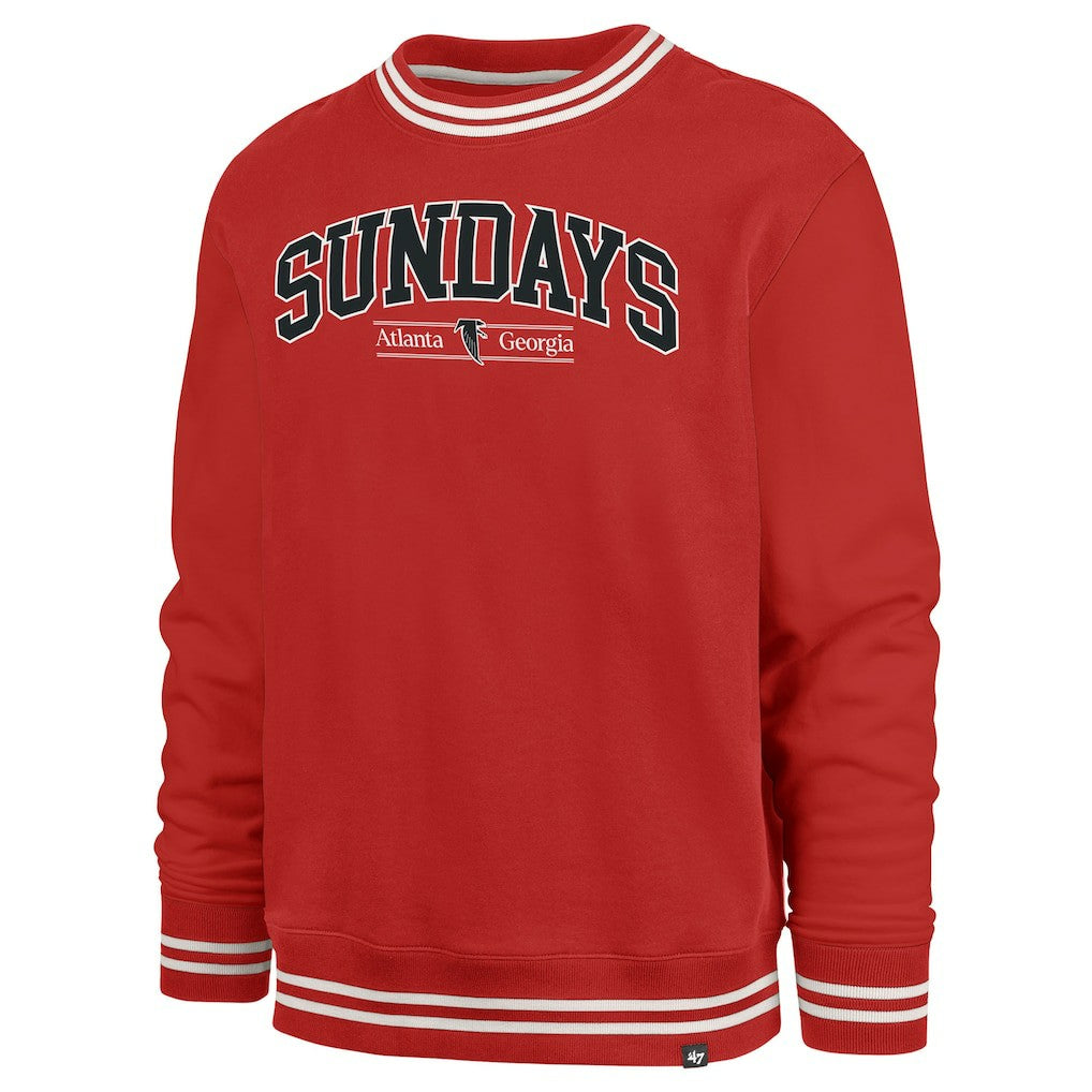 Atlanta Falcons '47 Sundays Clubhouse View Sierra Fleece Pullover Sweatshirt - Red on sale