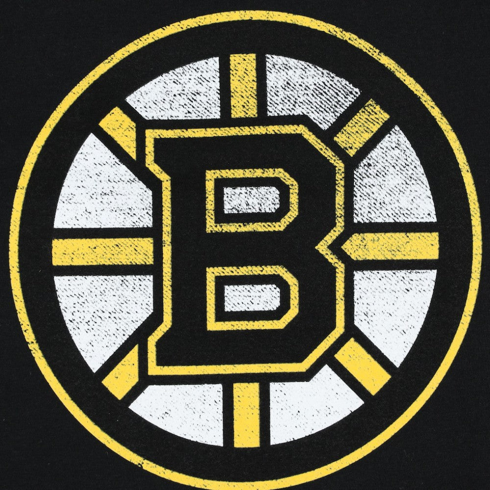 Boston Bruins Profile Women's Plus Size Distressed Printed Name & Number Long Sleeve T-Shirt - Black T-shirts