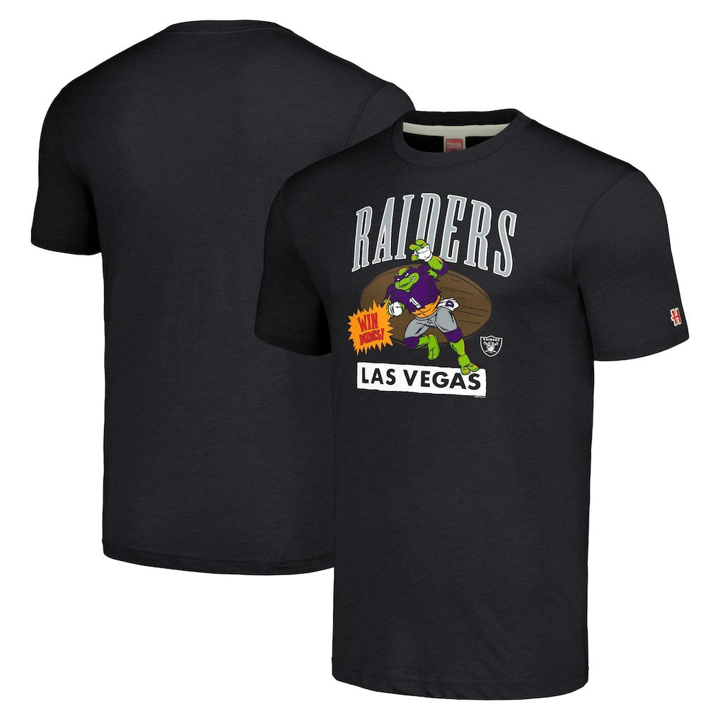 TMNT Donatello x Las Vegas Raiders Homage Tri-Blend T-Shirt - Charcoal on sale