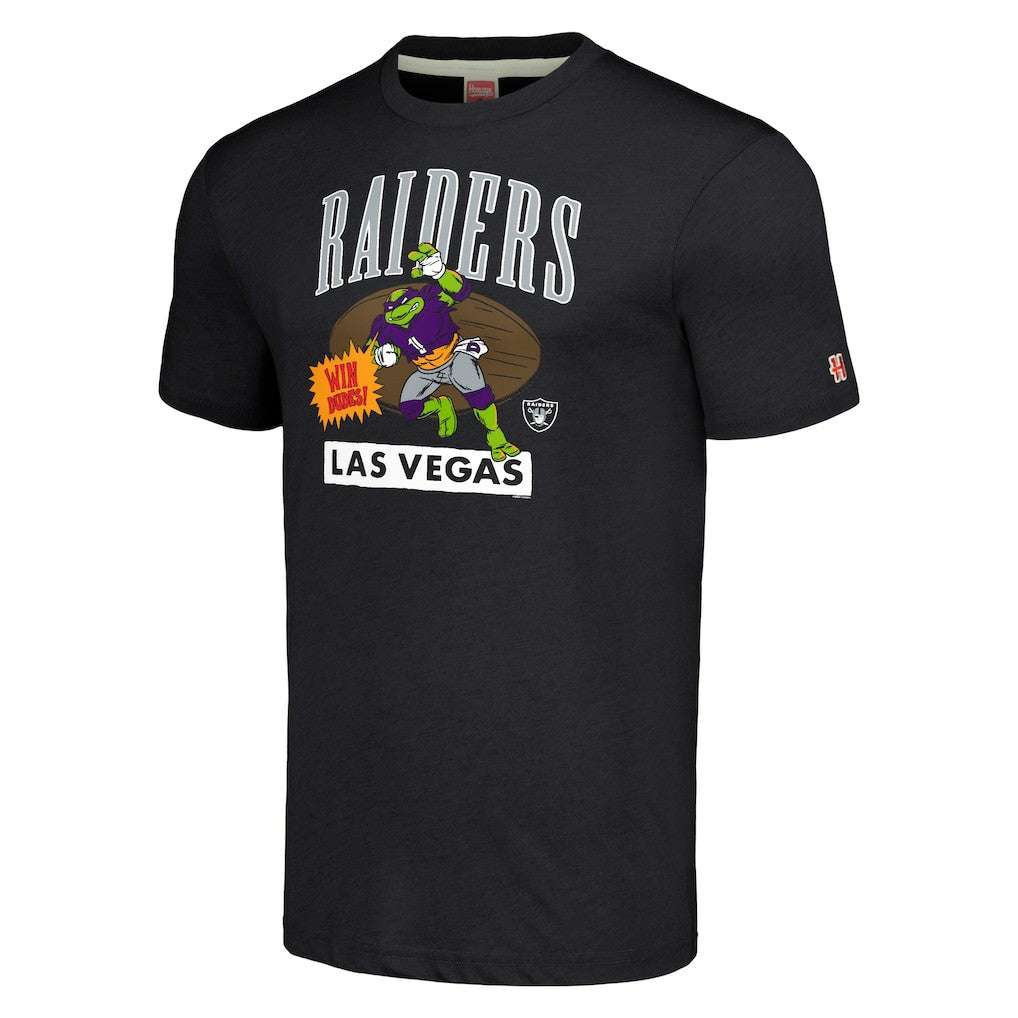 TMNT Donatello x Las Vegas Raiders Homage Tri-Blend T-Shirt - Charcoal on sale