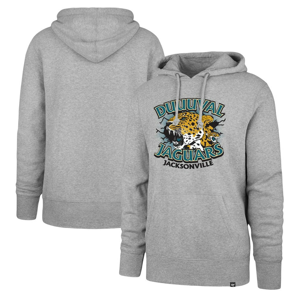 Jacksonville Jaguars '47 DUUUVAL Regional Headline Pullover Hoodie - Gray cheap